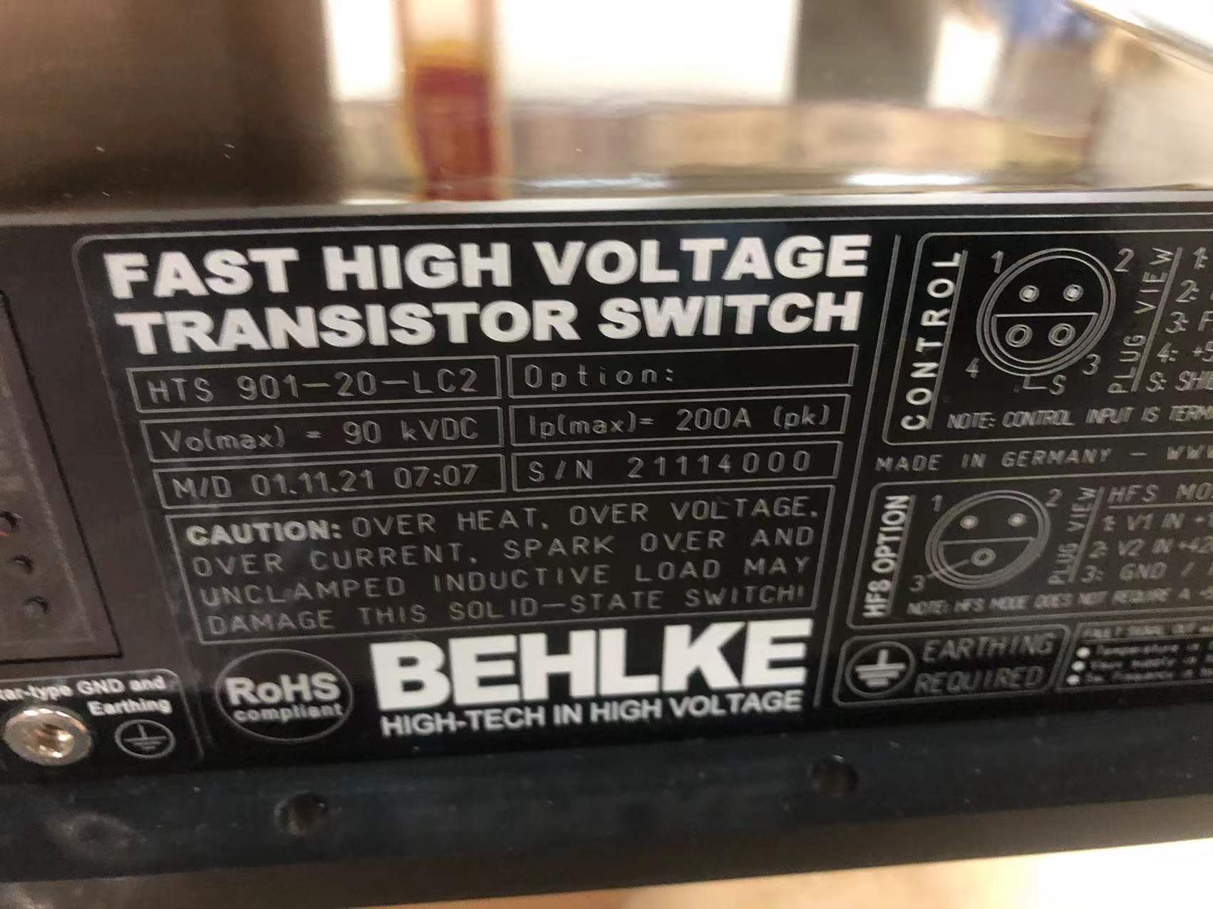 技术解析｜Behlke 晶闸管高压开关 80-200-SCR：TTL 触发下的高压切换利器