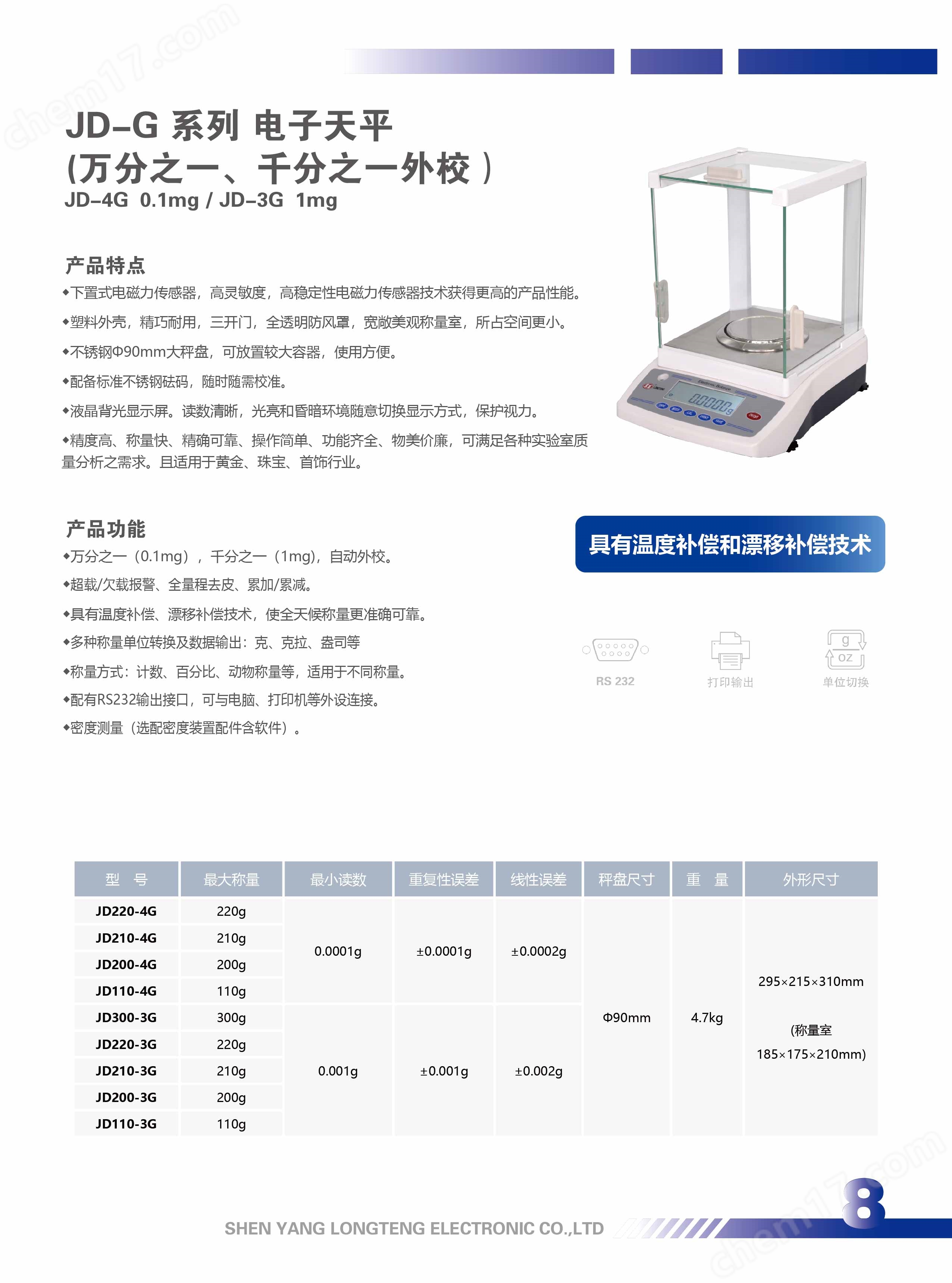 精密電子天平萬分之一