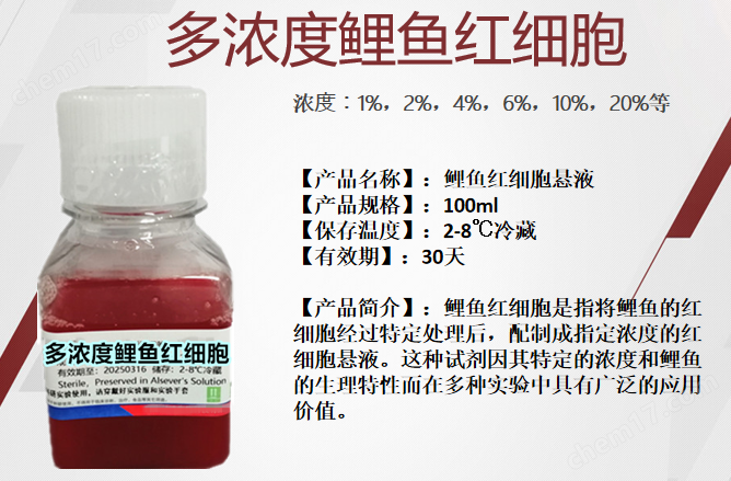 多浓度鲤鱼红细胞